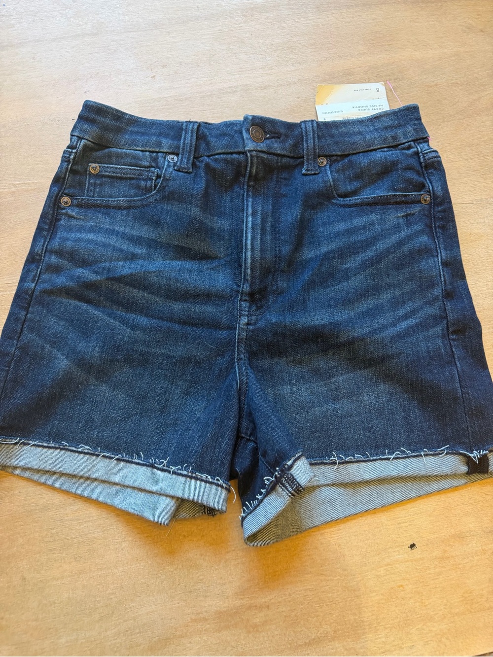 American Eagle Outfitters Dark Blue Denim Jean Shorts